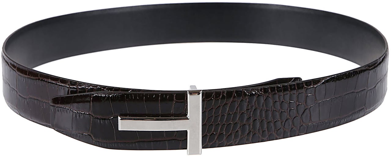 Tom Ford T Buckle Reversible Belt Brown Bruin