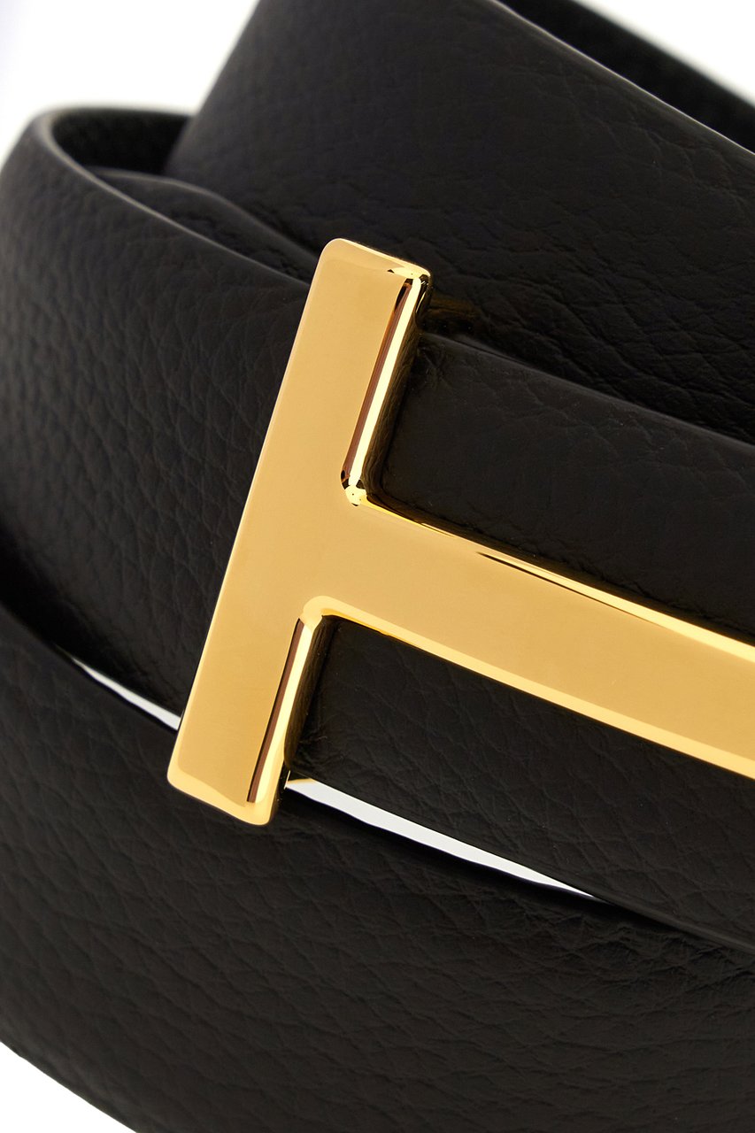 Tom Ford Tom Ford Dark brown leather belt Bruin