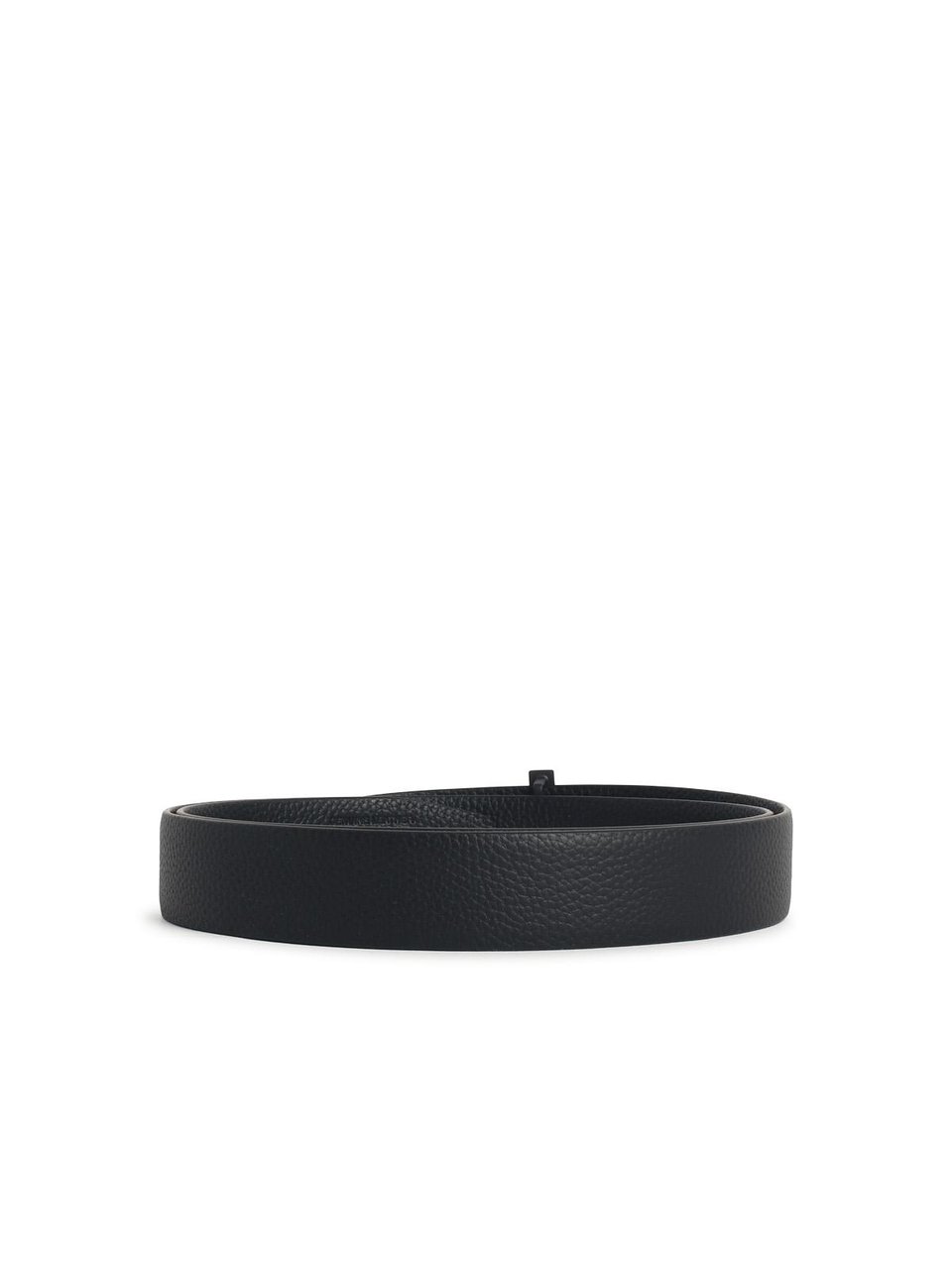 Tom Ford 'T Icon' Black Leather Belt Zwart