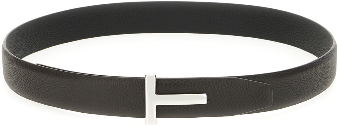 Tom Ford Tom Ford Black leather belt Zwart