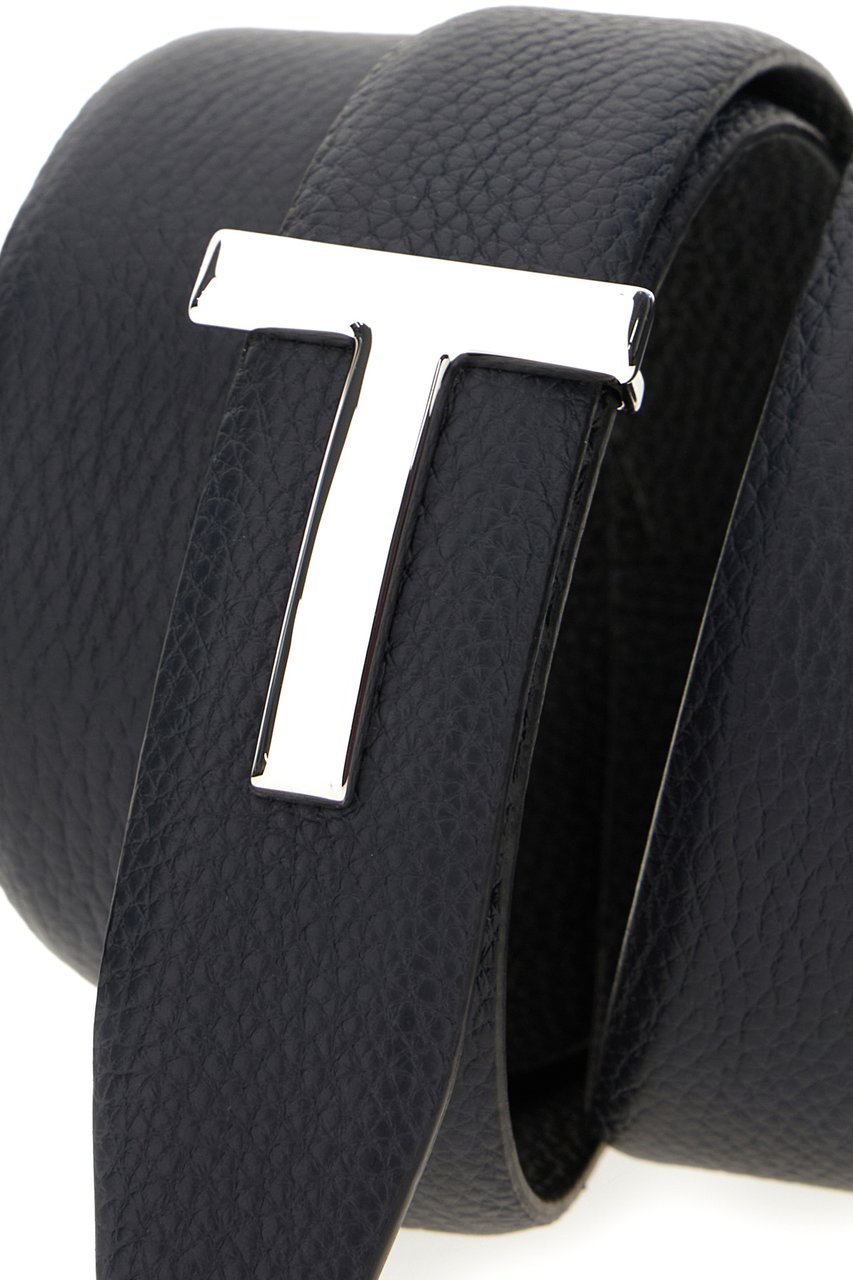 Tom Ford T Belt Reversibile 4 Cm Dark Navy + Black Navy