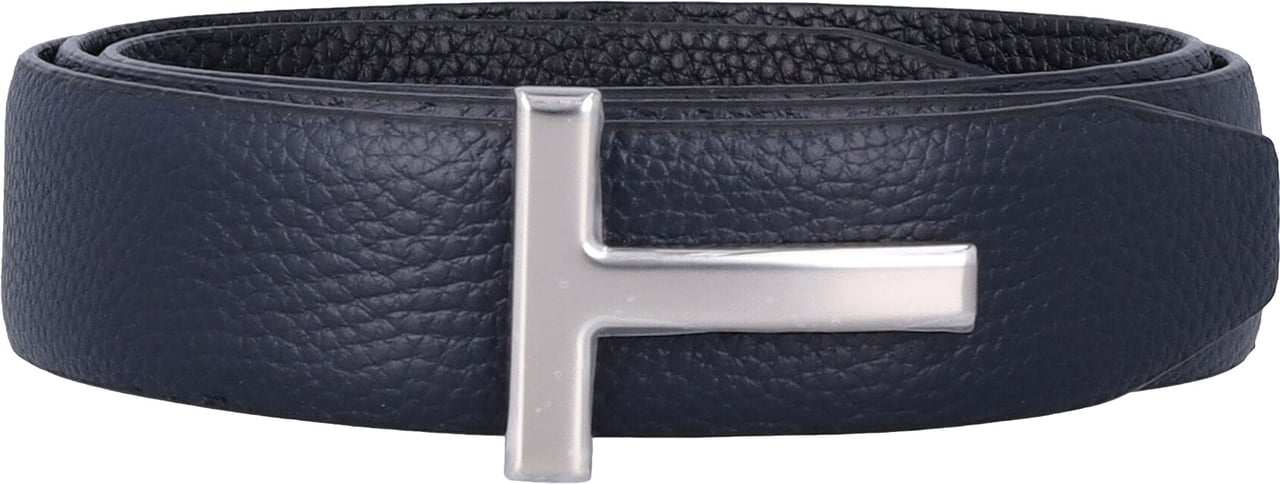 Tom Ford Reversible T Belt 30 M Dark Navy + Black Navy
