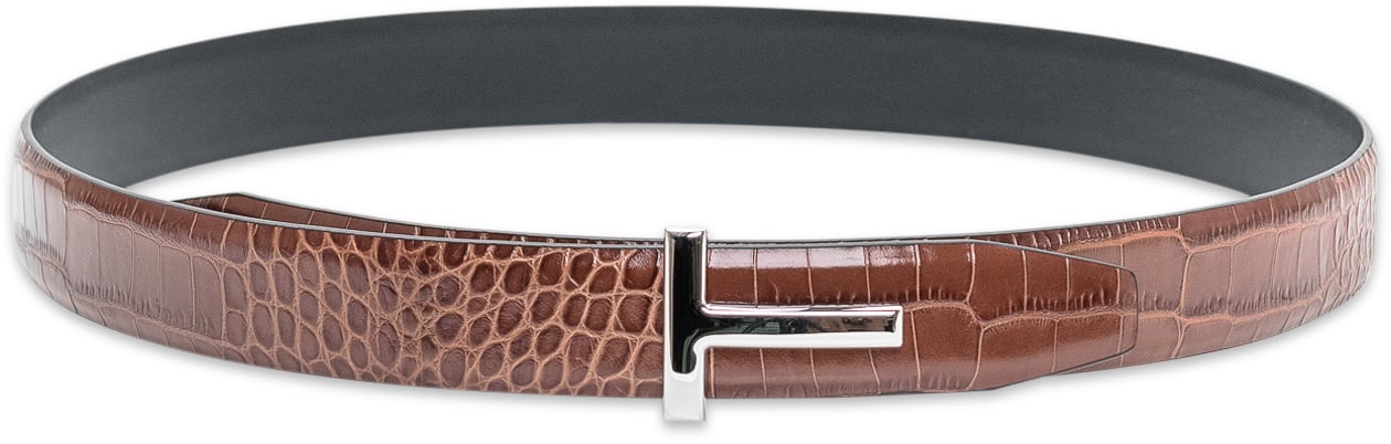 Tom Ford Cintura Shiny 30 mm Bruin