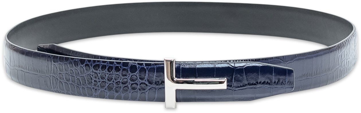 Tom Ford Cintura Shiny 30 mm Navy