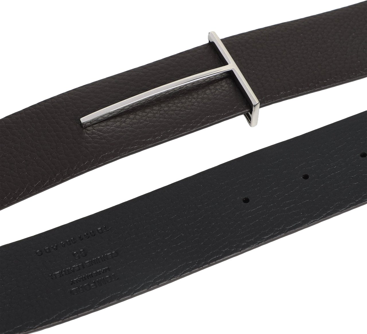 Tom Ford Soft Grain Leather Reversible Slim T Belt Divers