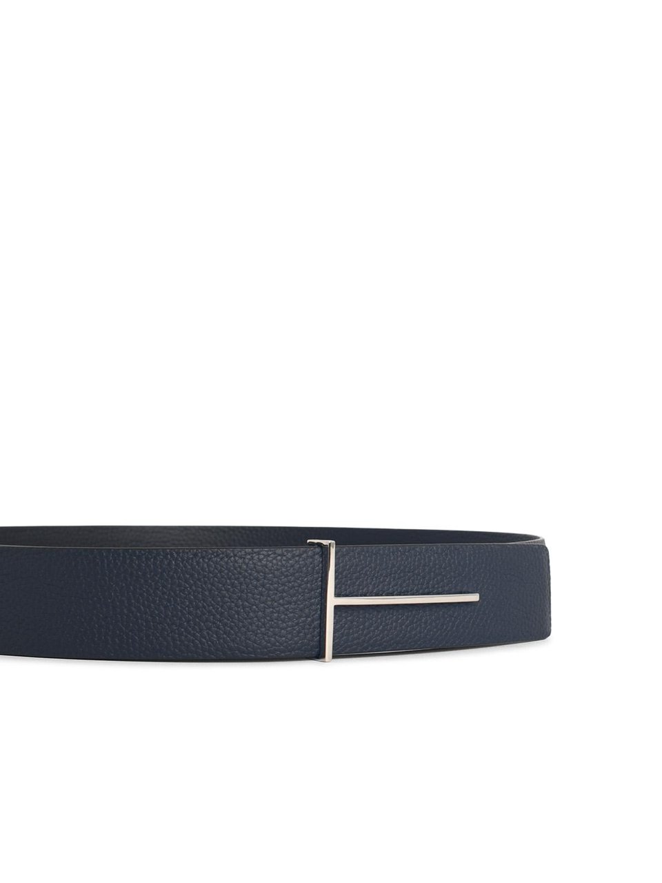Tom Ford Navy Reversible Leather Belt Grijs