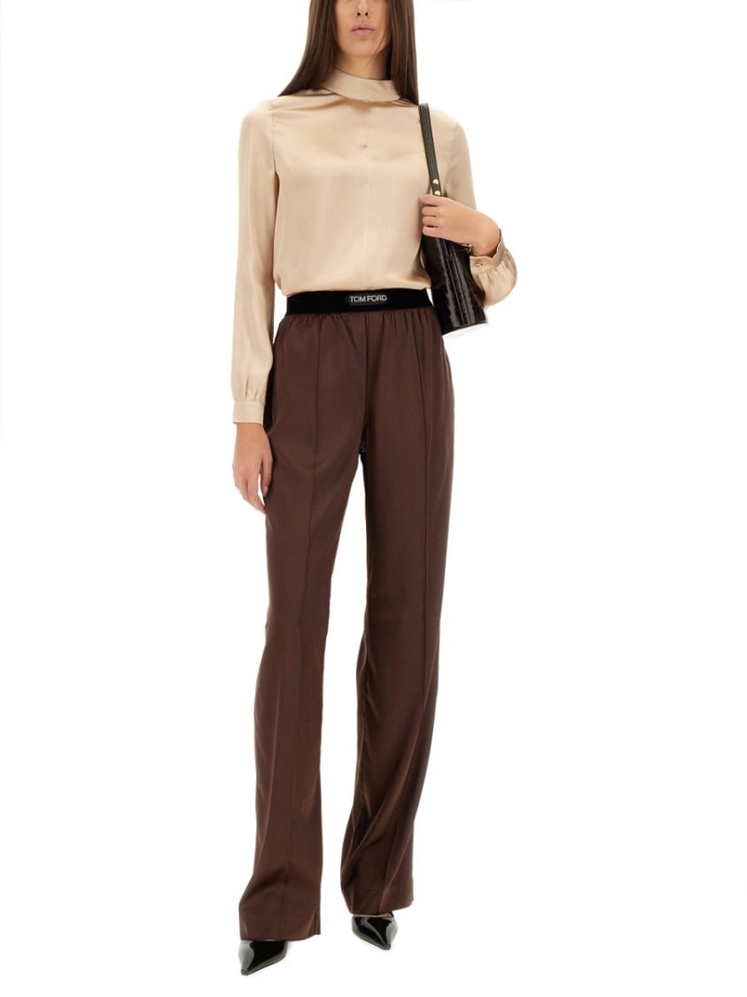 Tom Ford Blouse In Silk Neutraal