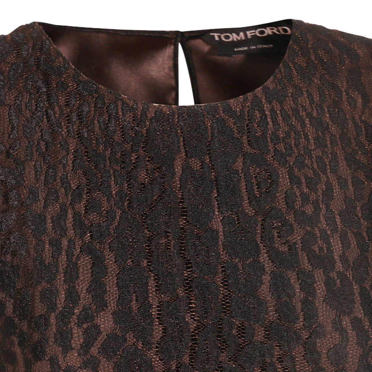 Tom Ford Black And Brown Top Zwart