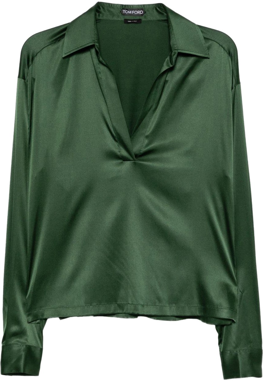 Tom Ford Shirts Verde Donkergroen