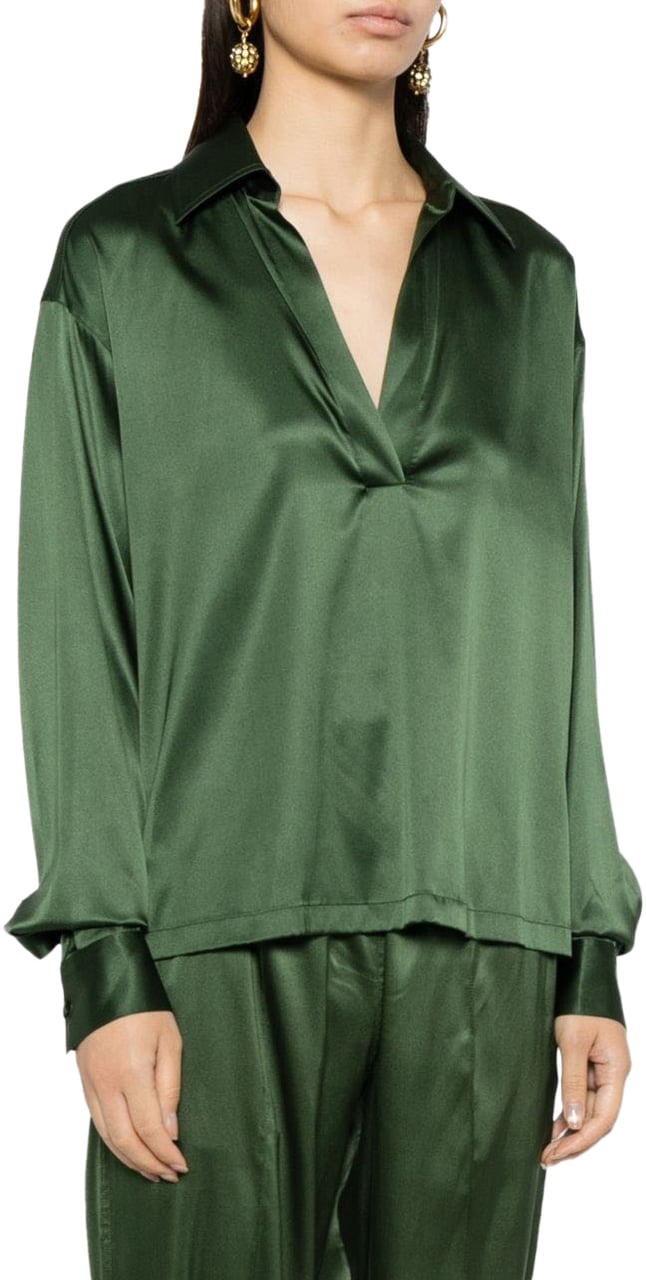 Tom Ford Shirts Verde Donkergroen