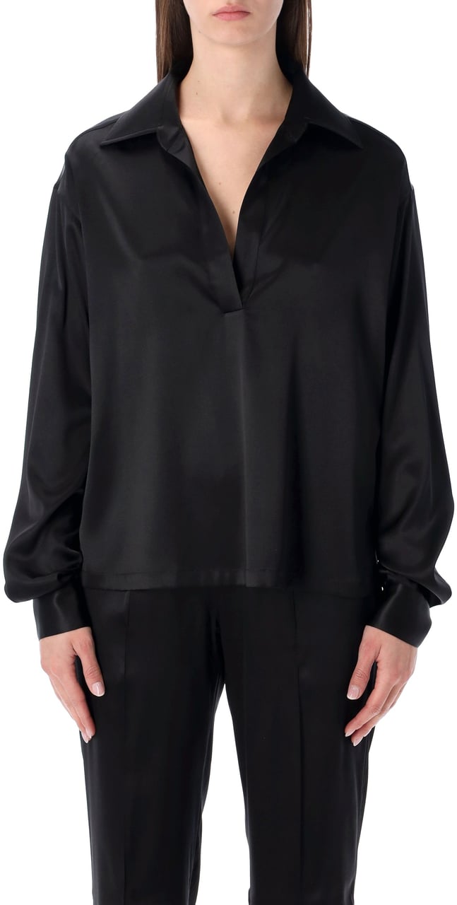 Tom Ford Polo Blouse Nero Zwart