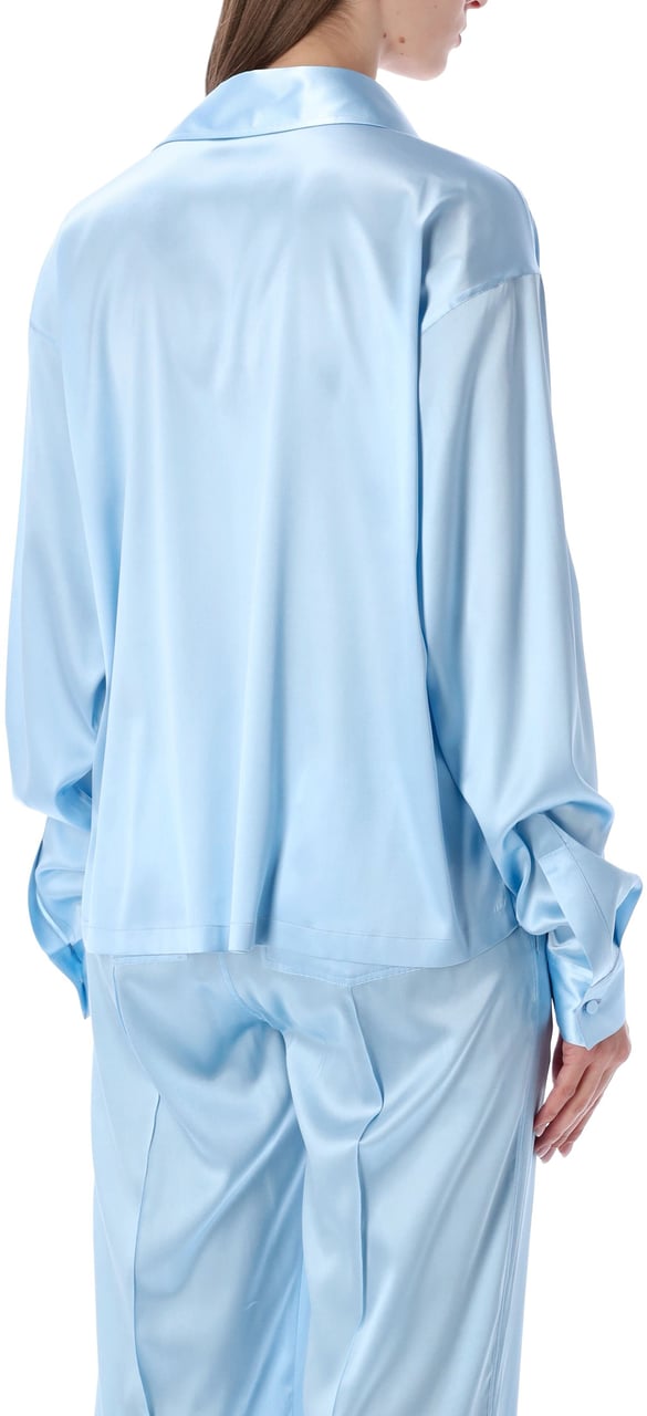 Tom Ford Polo Blouse Frost Light Blue Lichtblauw