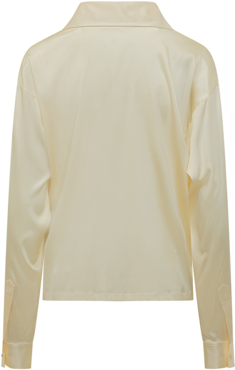 Tom Ford Blusa con Scollo a V e Colletto Wit