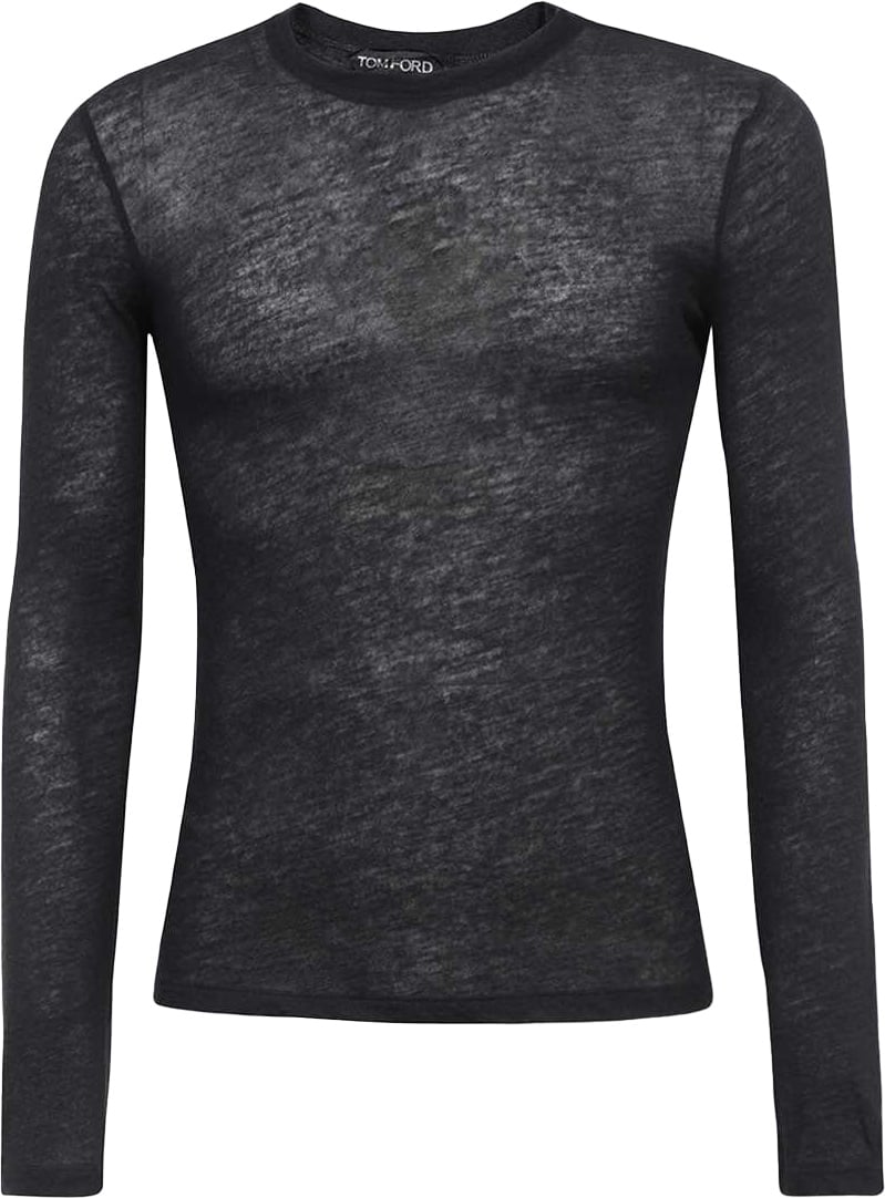 Tom Ford Crew-neck cashmere sweater Zwart
