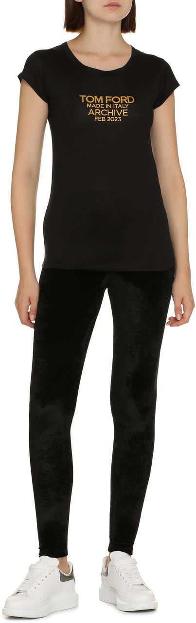 Tom Ford Silk T-shirt Zwart