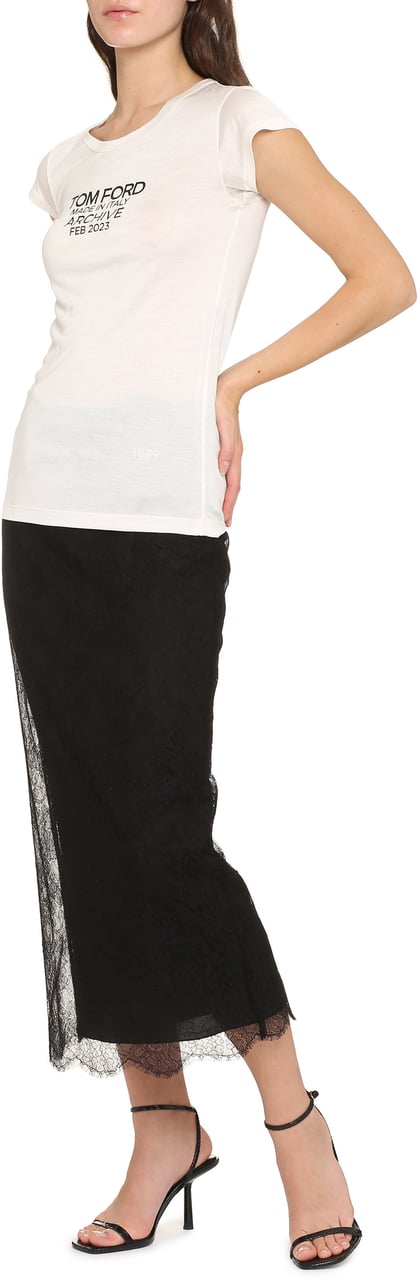 Tom Ford Silk T-shirt Zwart