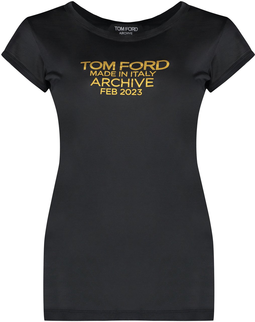 Tom Ford Silk T-shirt Zwart