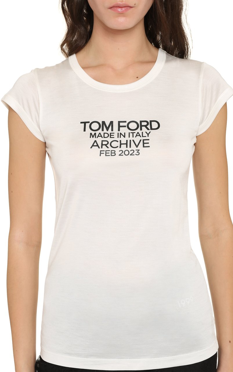 Tom Ford Silk T-shirt Neutraal