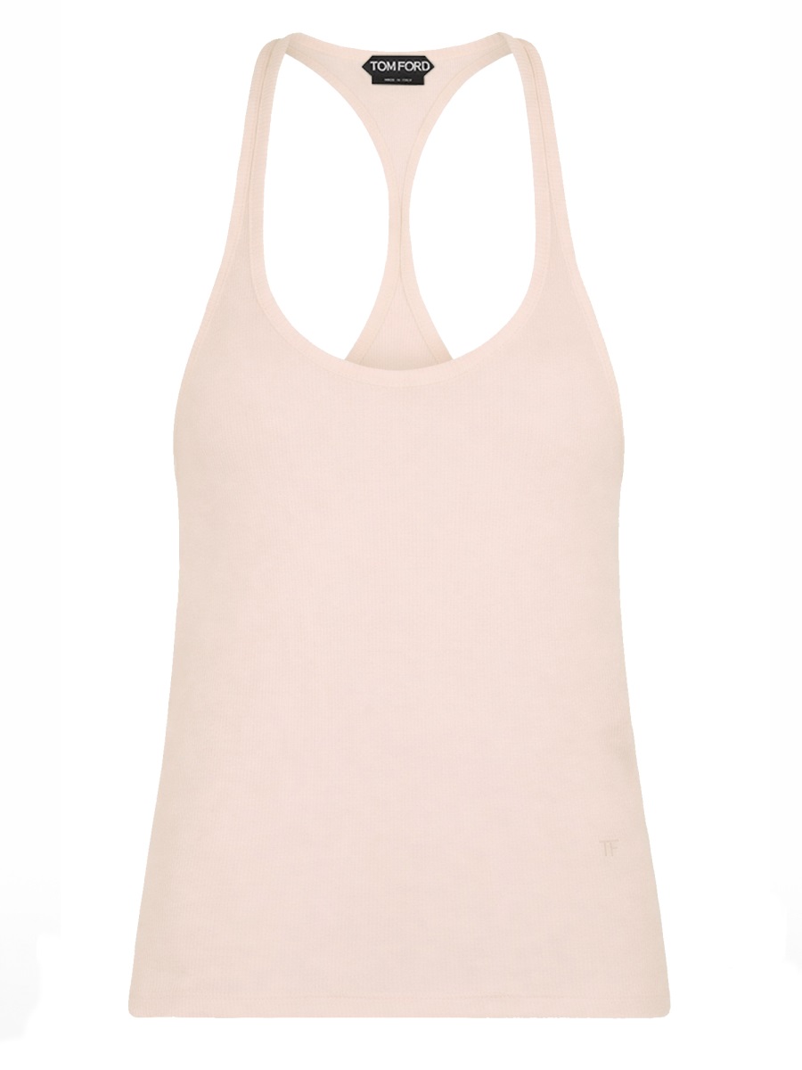 Tom Ford Neutrals Slim Fit Racerback Silk-Cupro Tank Top Neutraal