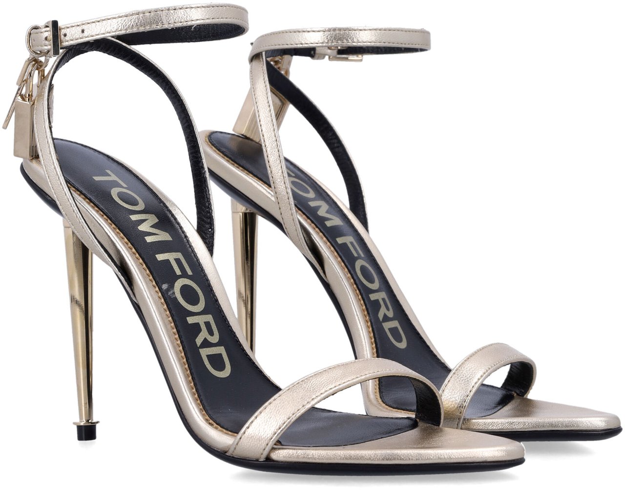Tom Ford Padlock Sandal Pale Gold Goud