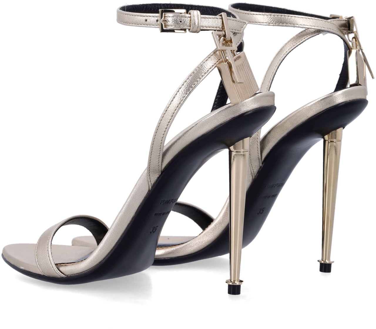 Tom Ford Padlock Sandal Pale Gold Goud