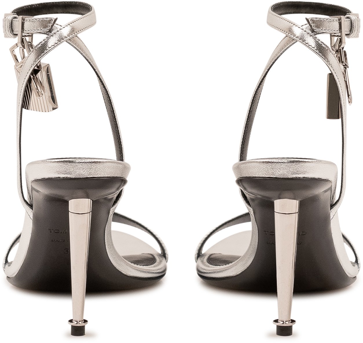 Tom Ford Sandalo Pointy Naked con Tacco Sottile Zilver