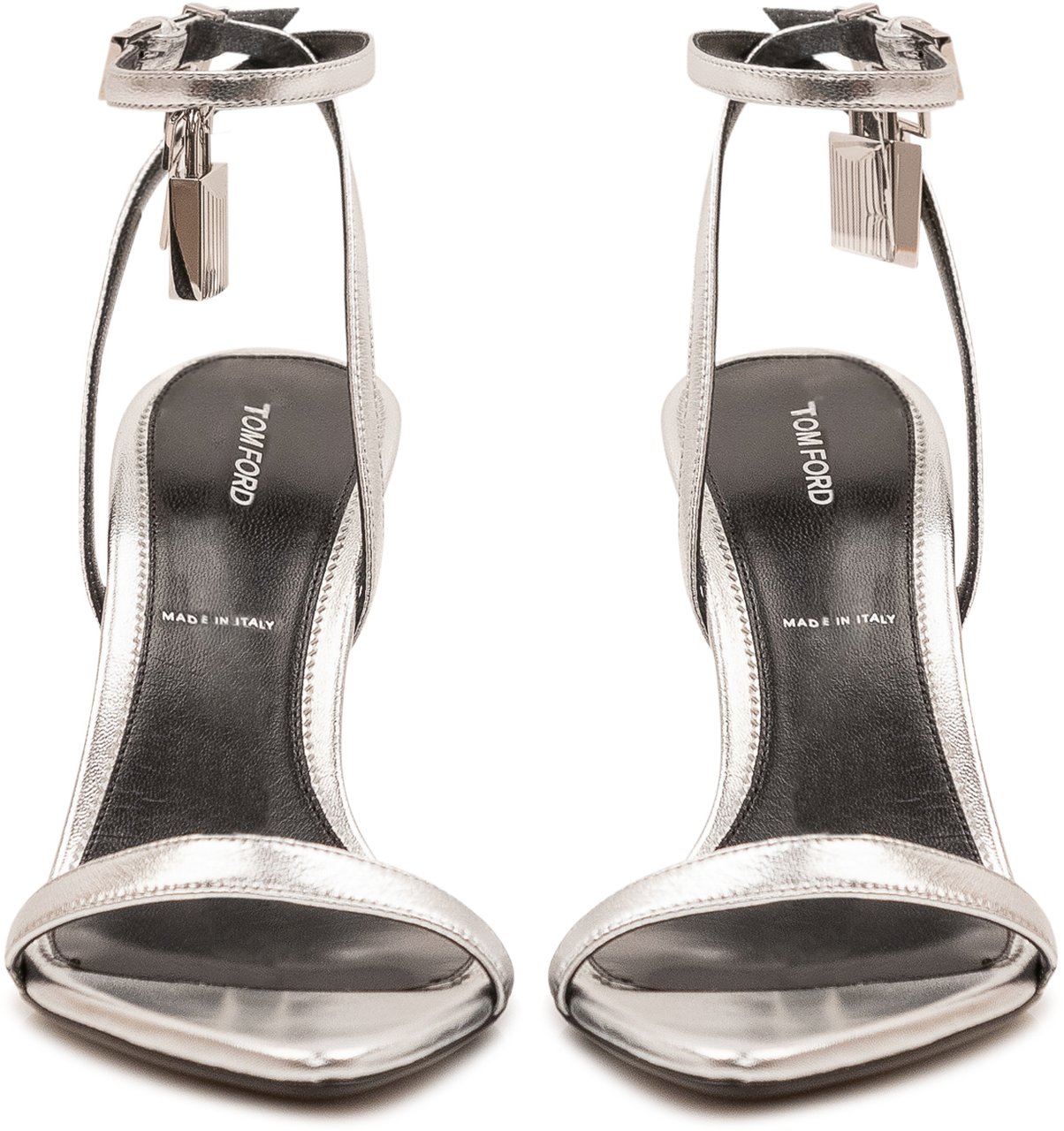 Tom Ford Sandalo Pointy Naked con Tacco Sottile Zilver
