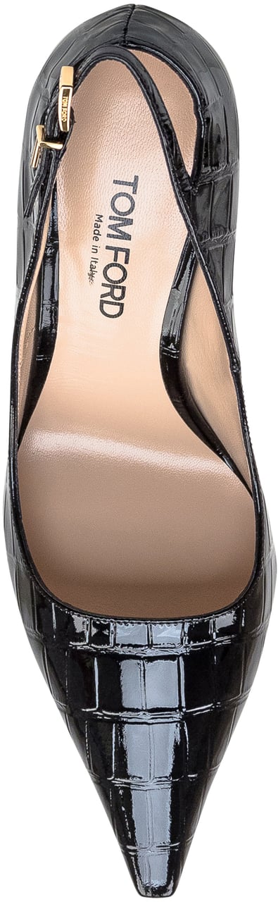 Tom Ford Tacco a Spillo Coccodrillo Zwart