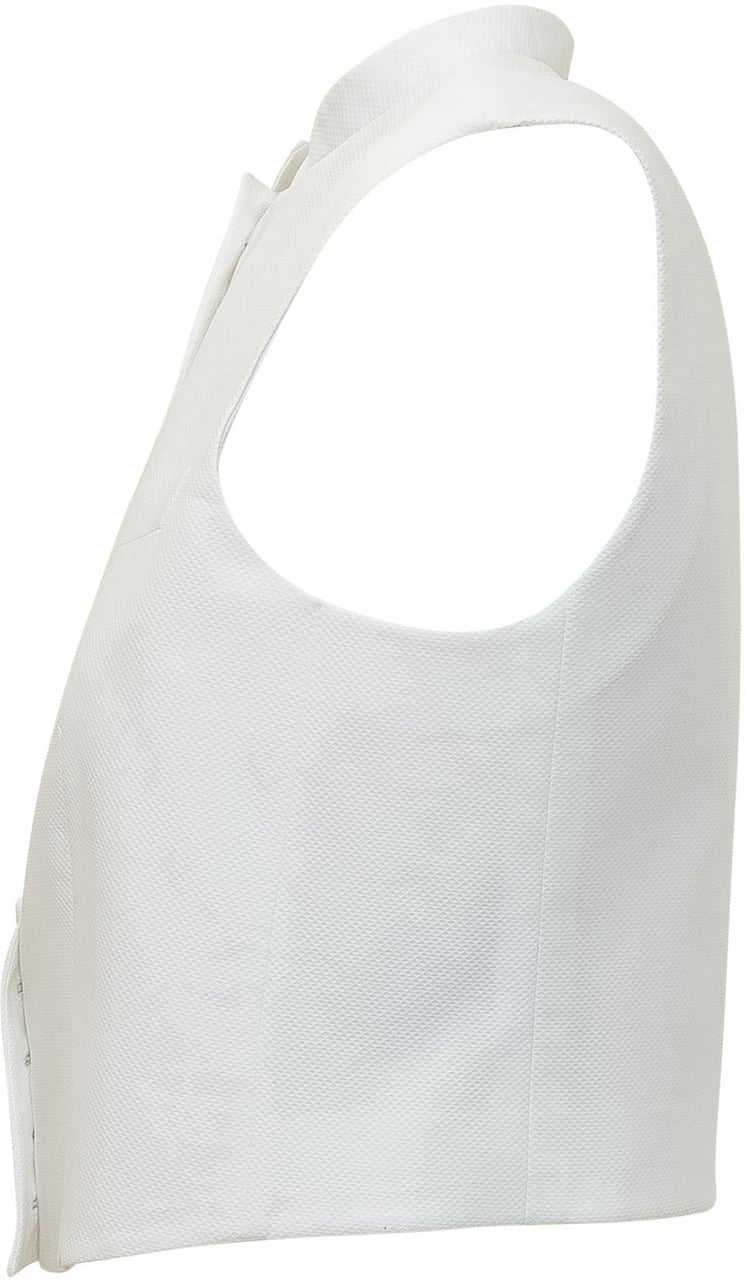 Tom Ford Gilet Petite in Piqué Wit