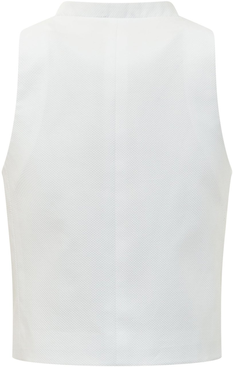 Tom Ford Gilet Petite in Piqué Wit