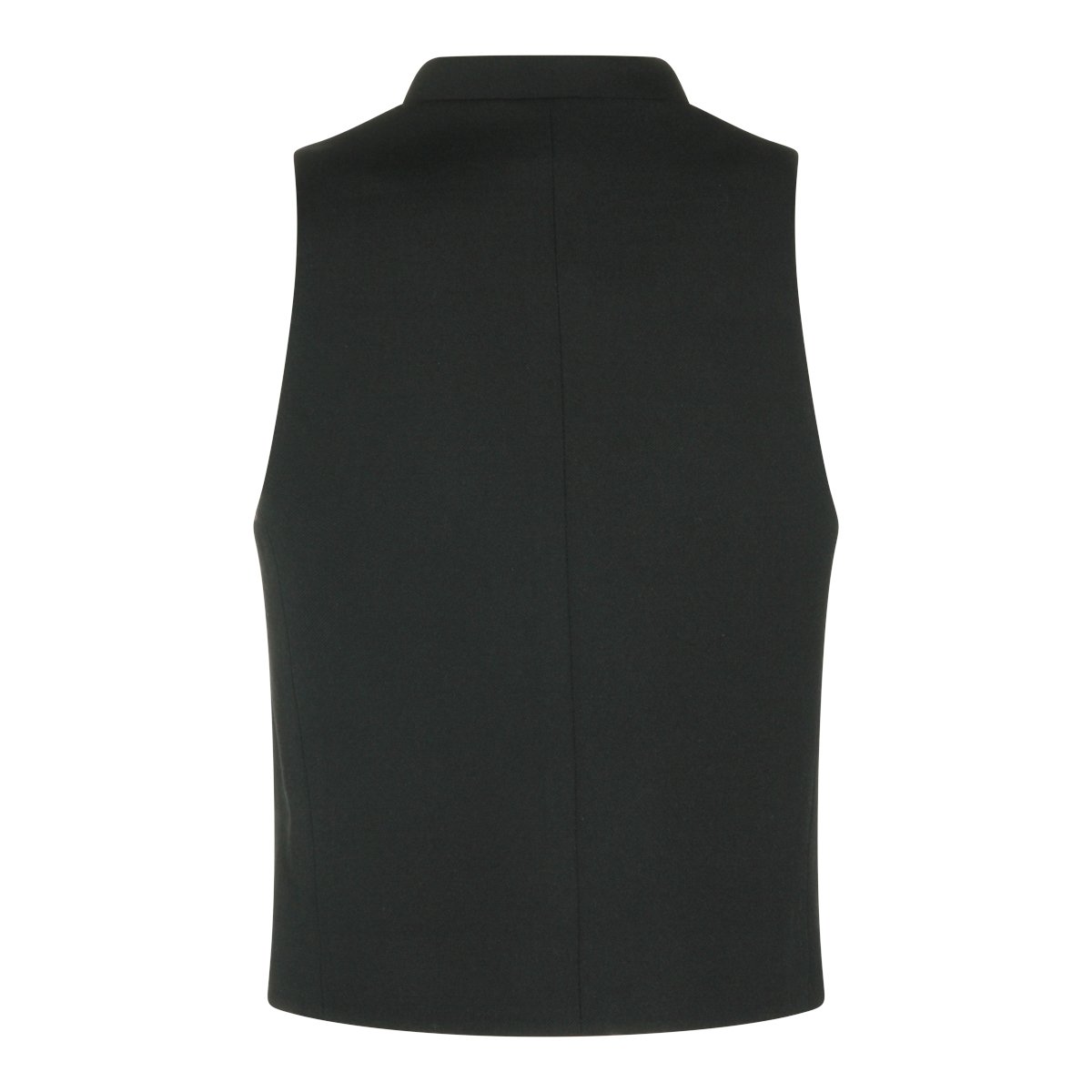 Tom Ford Black Wool Round Collar Top Zwart