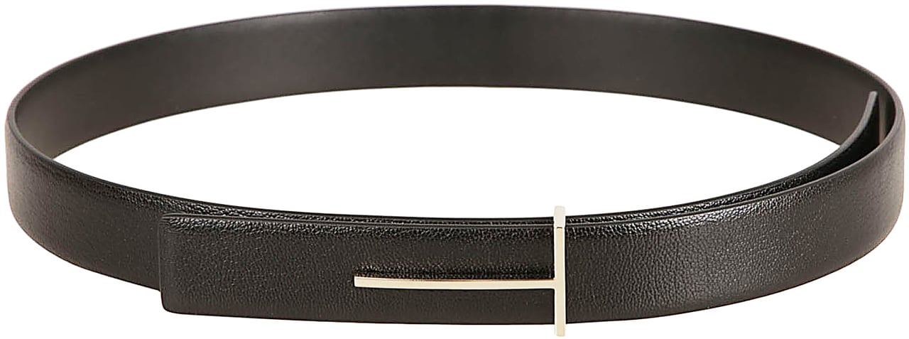 Tom Ford Reversible Black Goatskin Belt Grijs