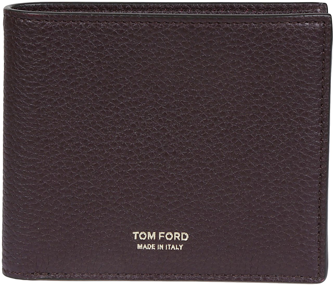 Tom Ford Logo Printed Bifold Wallet Brown Bruin