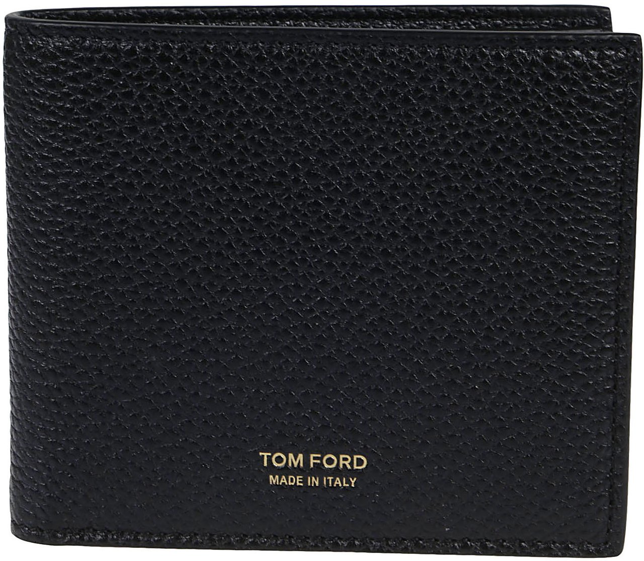 Tom Ford Logo Printed Bifold Wallet Black Zwart