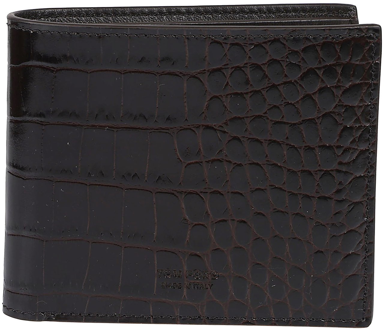 Tom Ford Shiny Printed Wallet Brown Bruin