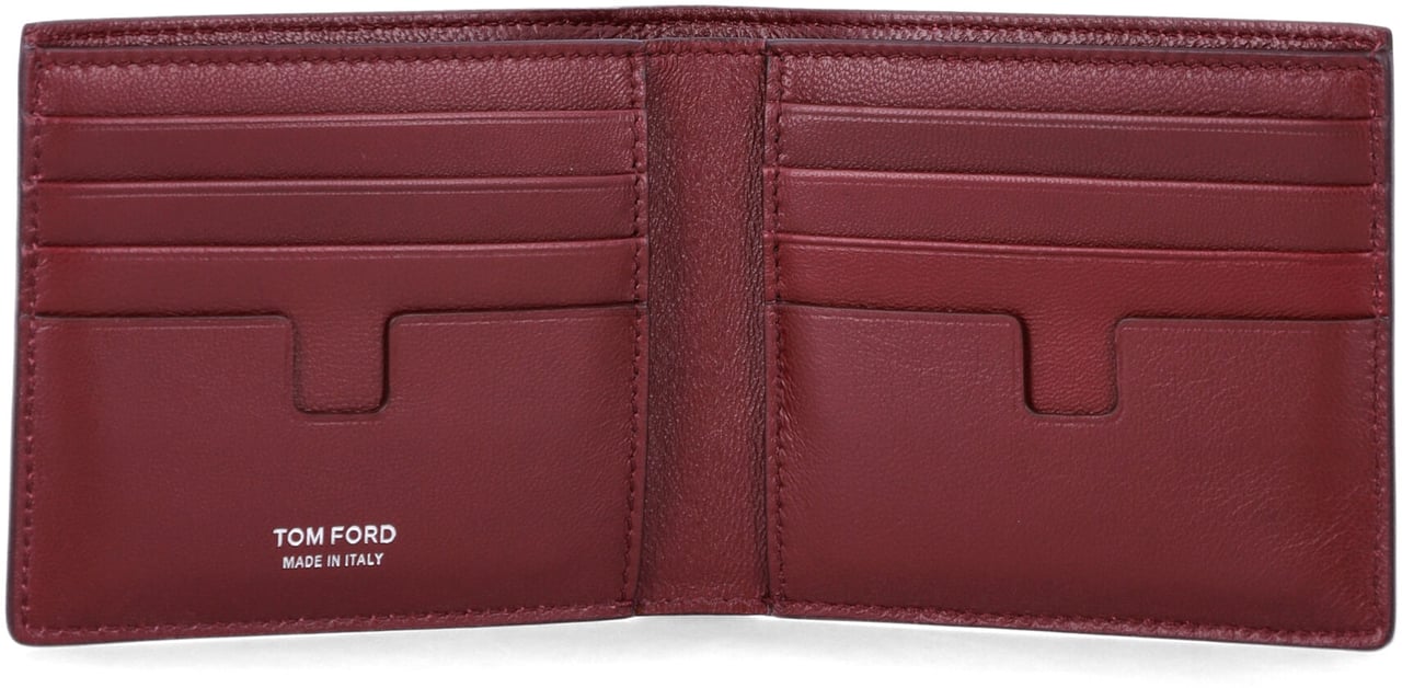 Tom Ford Bfold Wallet Ruby Red Maroon
