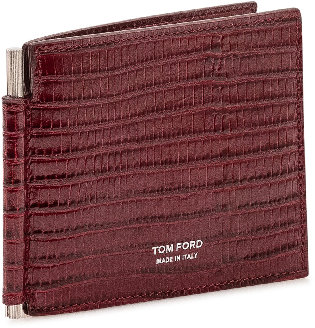 Tom Ford Portacarte con Clip Fermasoldi Maroon