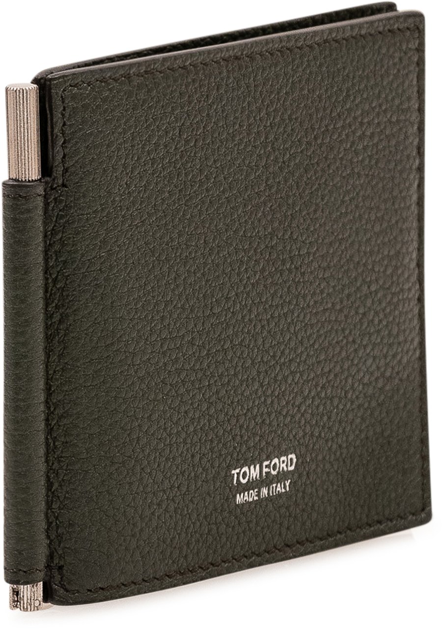 Tom Ford Portafoglio con Fermasoldi Donkergroen