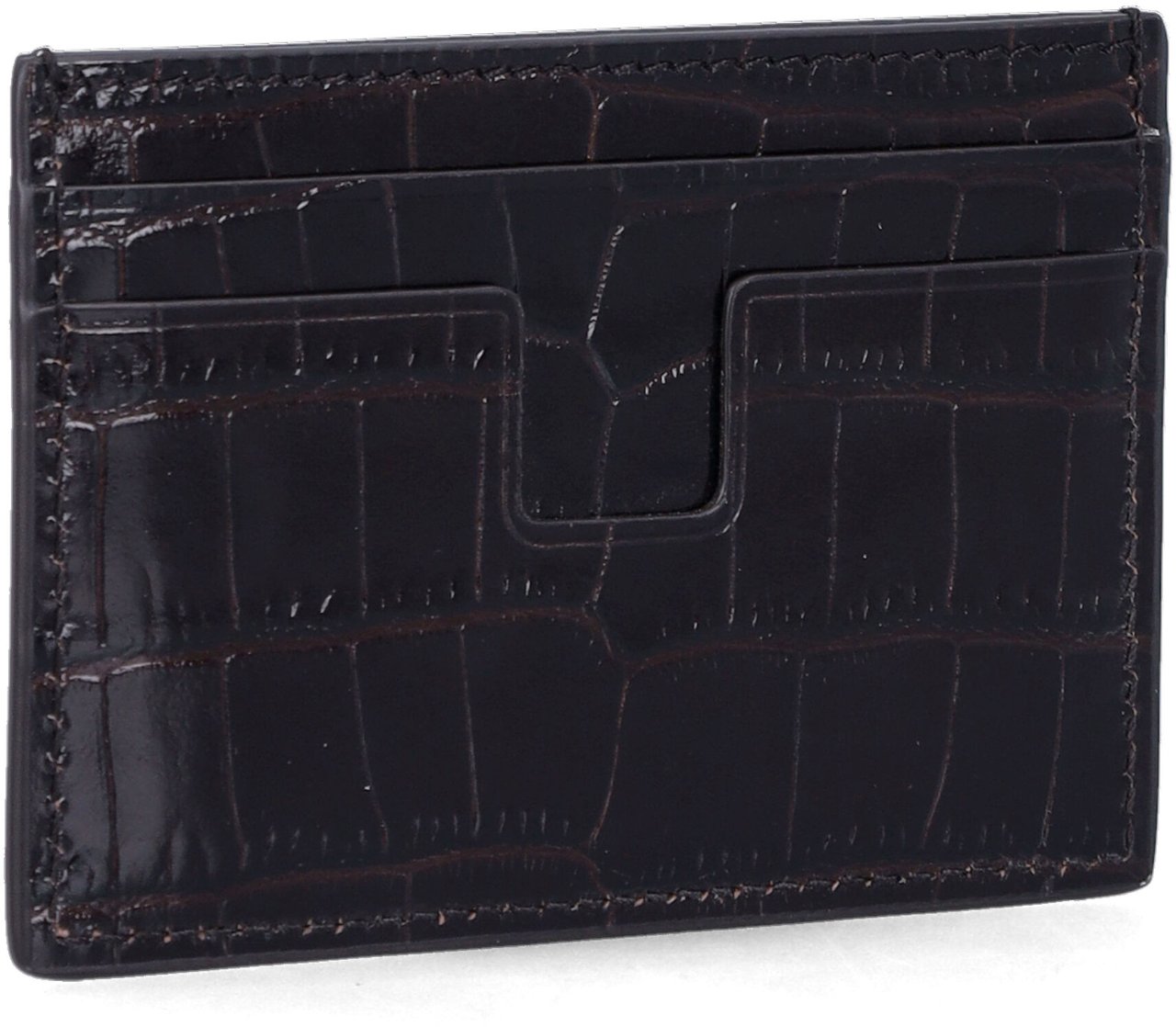 Tom Ford Card Holder Nubuk Marrone Bruin