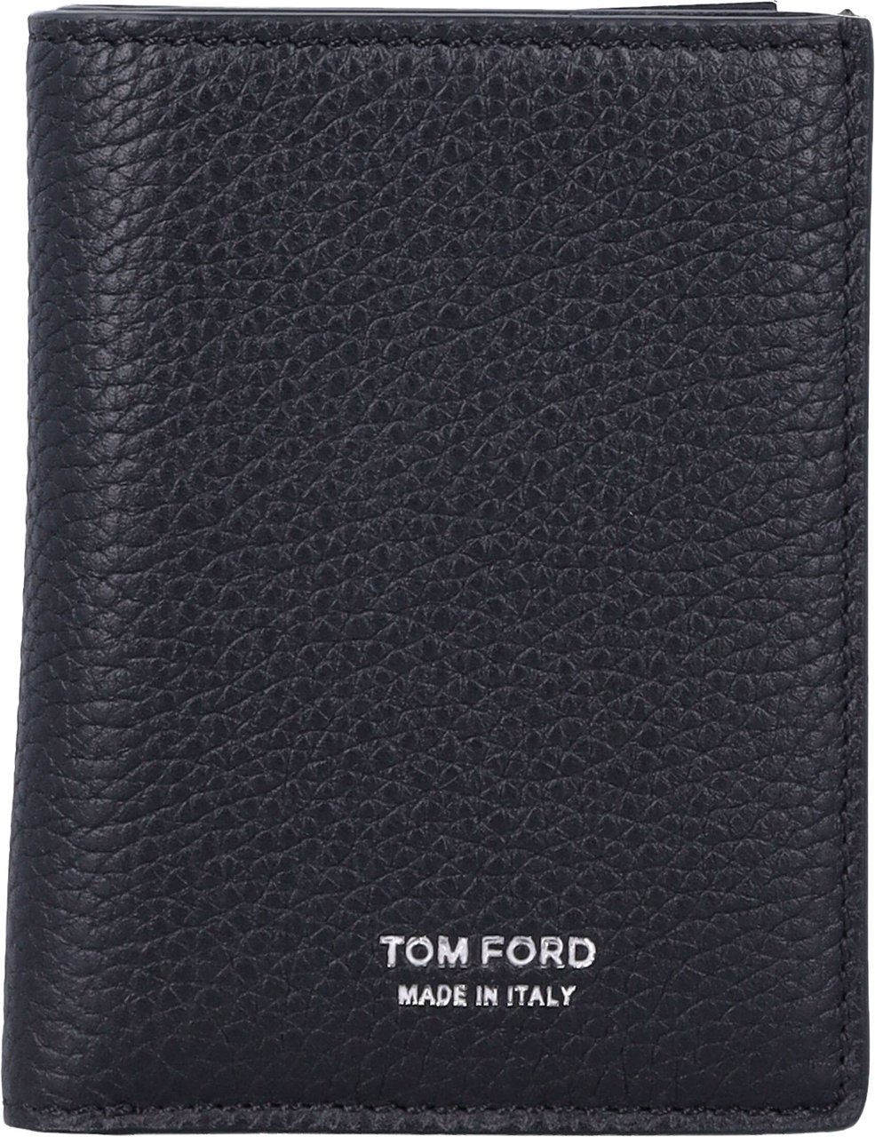 Tom Ford Soft Grain Leather T Line Folding Card H Nero Zwart