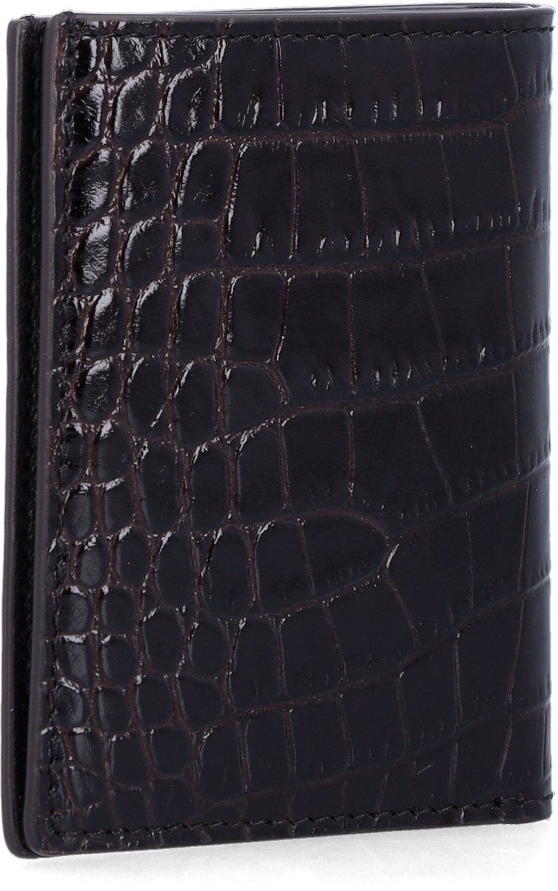 Tom Ford Folding Card Holder Nubuk Marrone Bruin