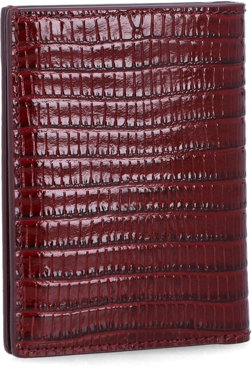 Tom Ford Folding Card Holder Ruby Red Maroon