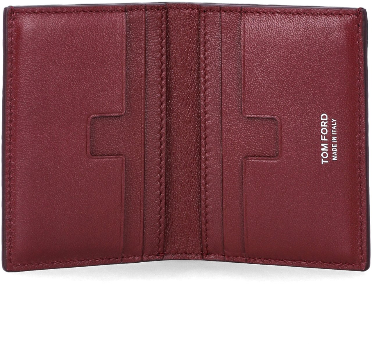 Tom Ford Folding Card Holder Ruby Red Maroon