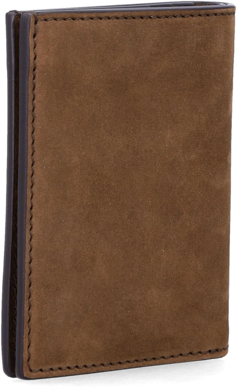 Tom Ford Folding Card Holder Nubuk Olive Brown Bruin
