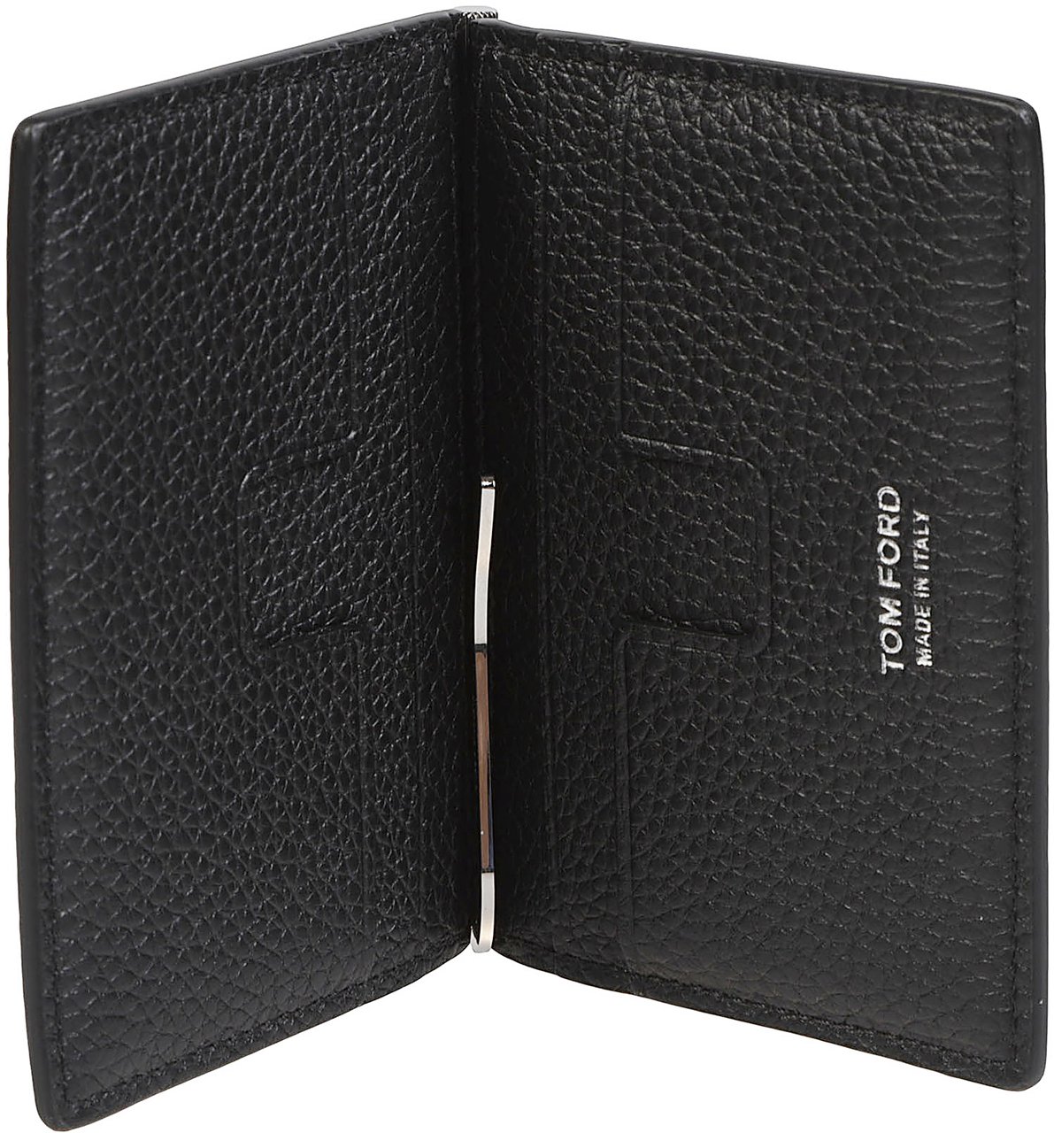 Tom Ford Folding Money Clip Credit Card Holder Black Zwart