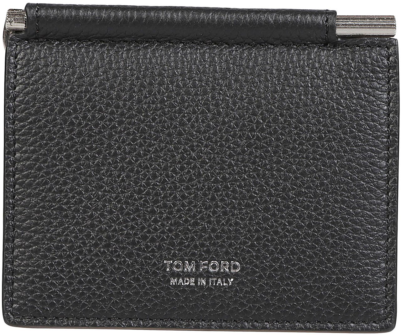 Tom Ford Folding Money Clip Credit Card Holder Black Zwart