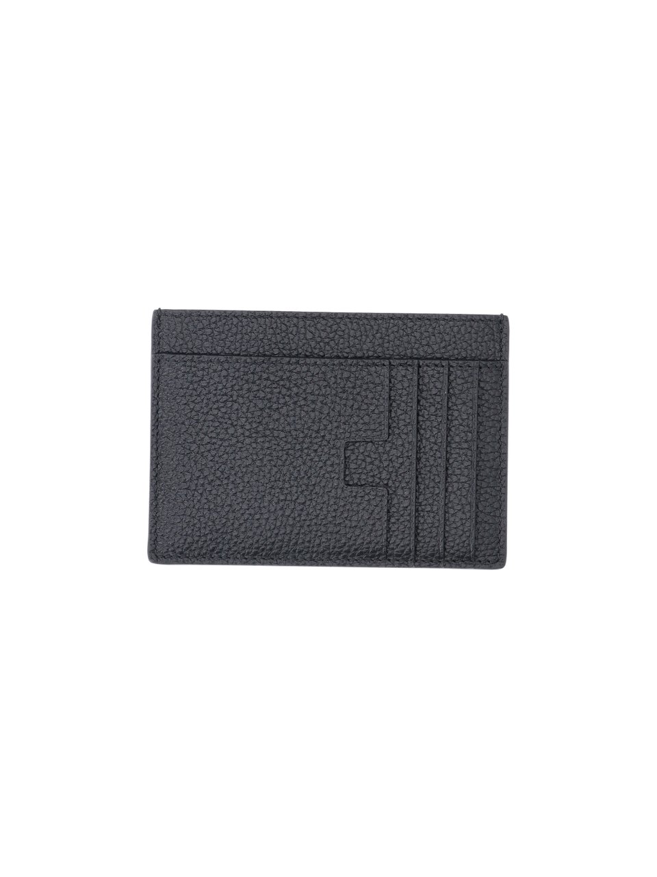 Tom Ford Black T Line Calf Leather Wallet Zwart