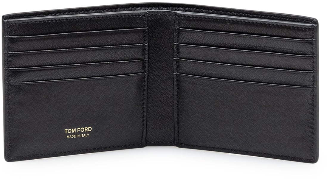 Tom Ford Tom Ford Portafoglio in Pelle con Effetto Coccodrillo Zwart