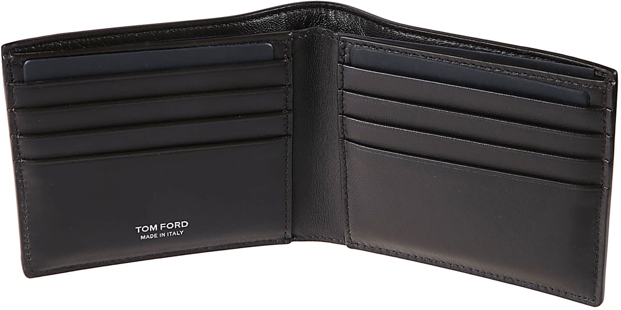 Tom Ford Shiny Printed Croc Exotic T Line Wallet Brown Bruin