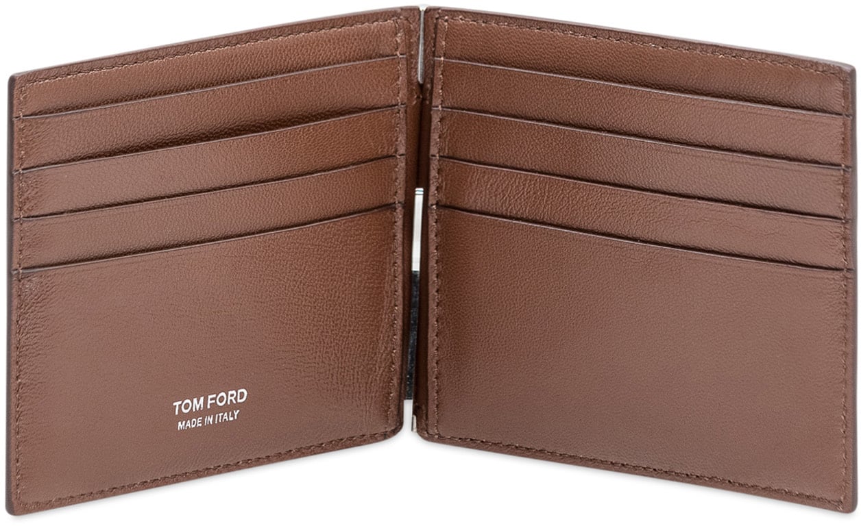 Tom Ford Portafoglio Clip Exotic Line Bruin